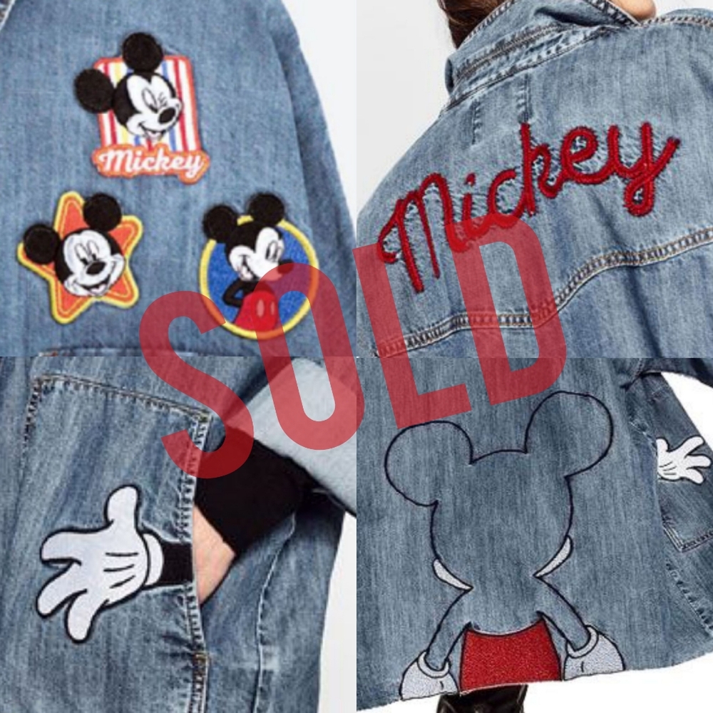 💎 Zara & Disney Mickey Mouse Denim Duster